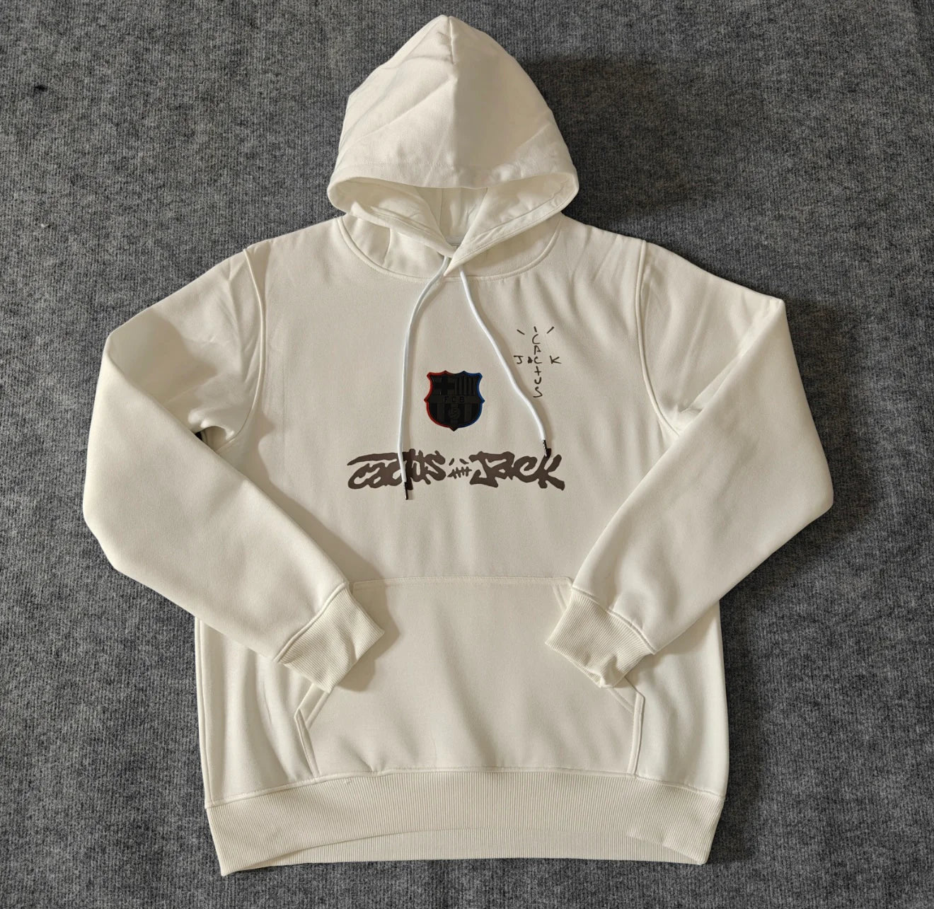 Barcelona Vit Hoodie